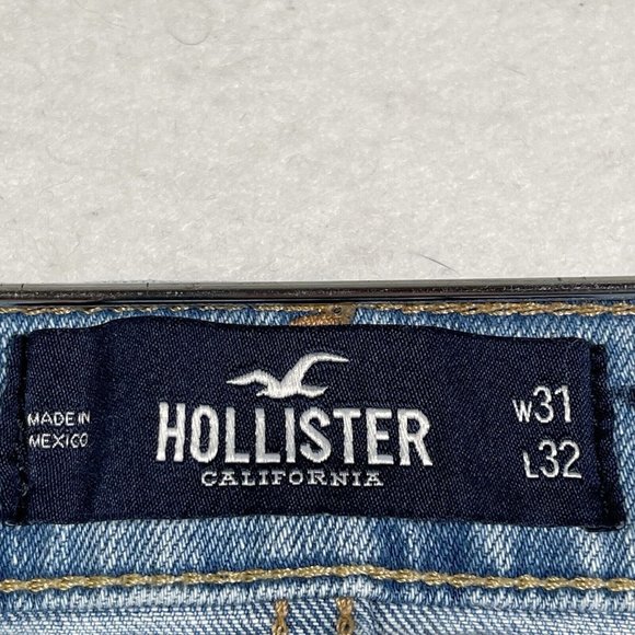 Hollister Mens‎ Jeans Slim Straight Size 31 x 32 Distressed Flex Denim Stretch - Picture 11 of 13